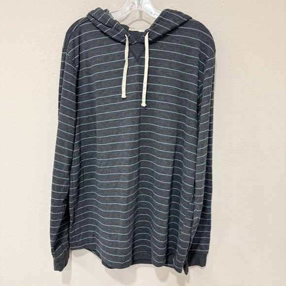 Marine Layer Other - Marine Layer Hoodie XL Gray Striped Coastal Chic Minimalist Preppy Casual
